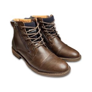 Men's Madden M-Trader Cognac Brown Boots Size 7.5 NEW No Tags Fits Women’s Sz. 9